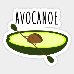 Canoe paddle boat Acocado Sticker